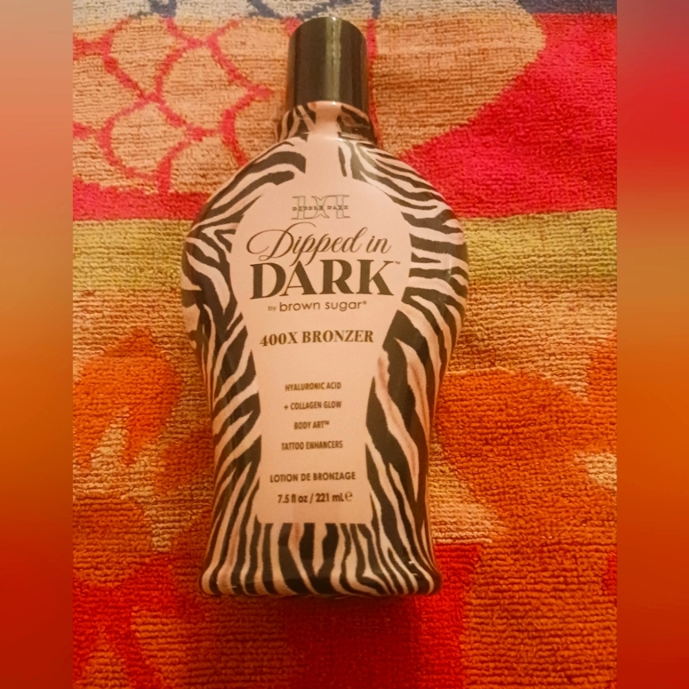 Brown Sugar Double Dark Dipped in Dark 400X Bronzer Indoor Tanning Lotion 7.5 oz